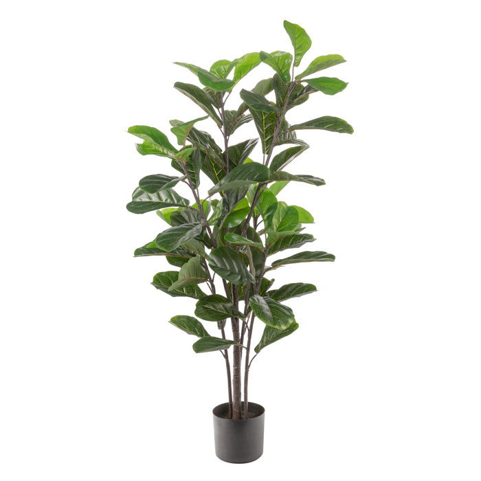 Naturae Decor Faux Fiddle Leaf Fig Plant in Pot Wayfair